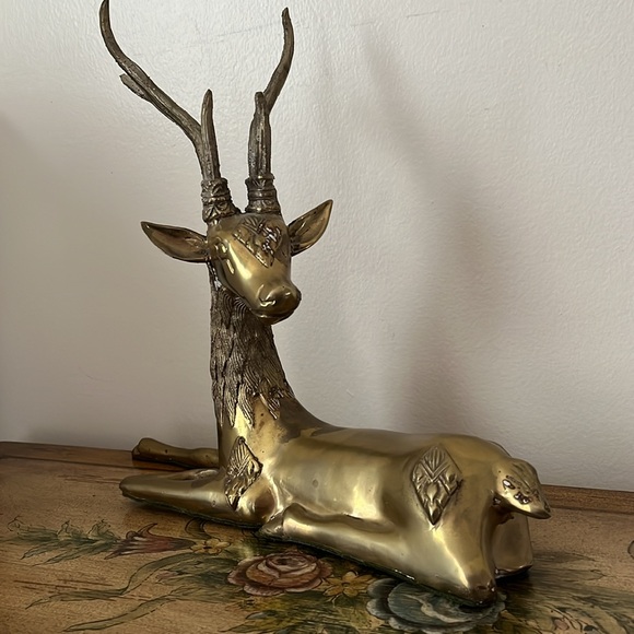 Sigma Taste Seller Deer Gazelle Statue Figure Brass - Picture 2 of 11